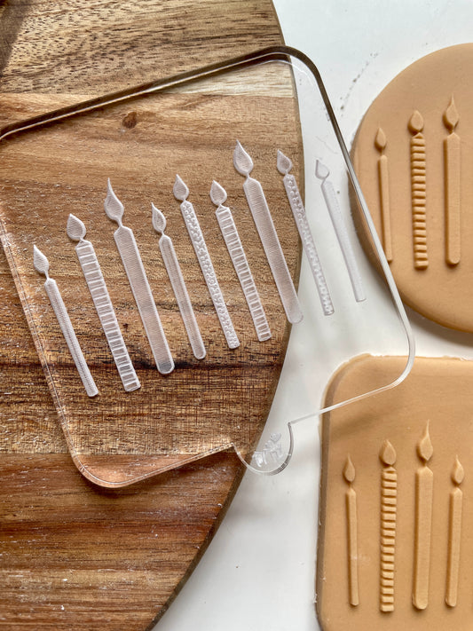 Candles | Embosser / Debosser. Acrylic Debosser For Fondant.