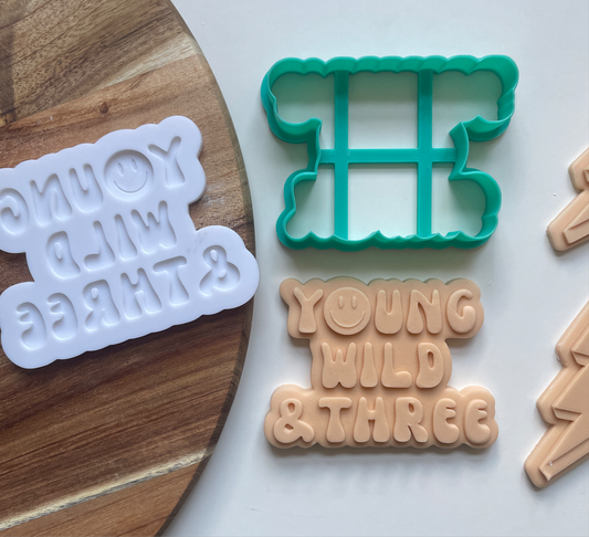 Young Wild & Three | Embosser / Debosser And Cutter Set