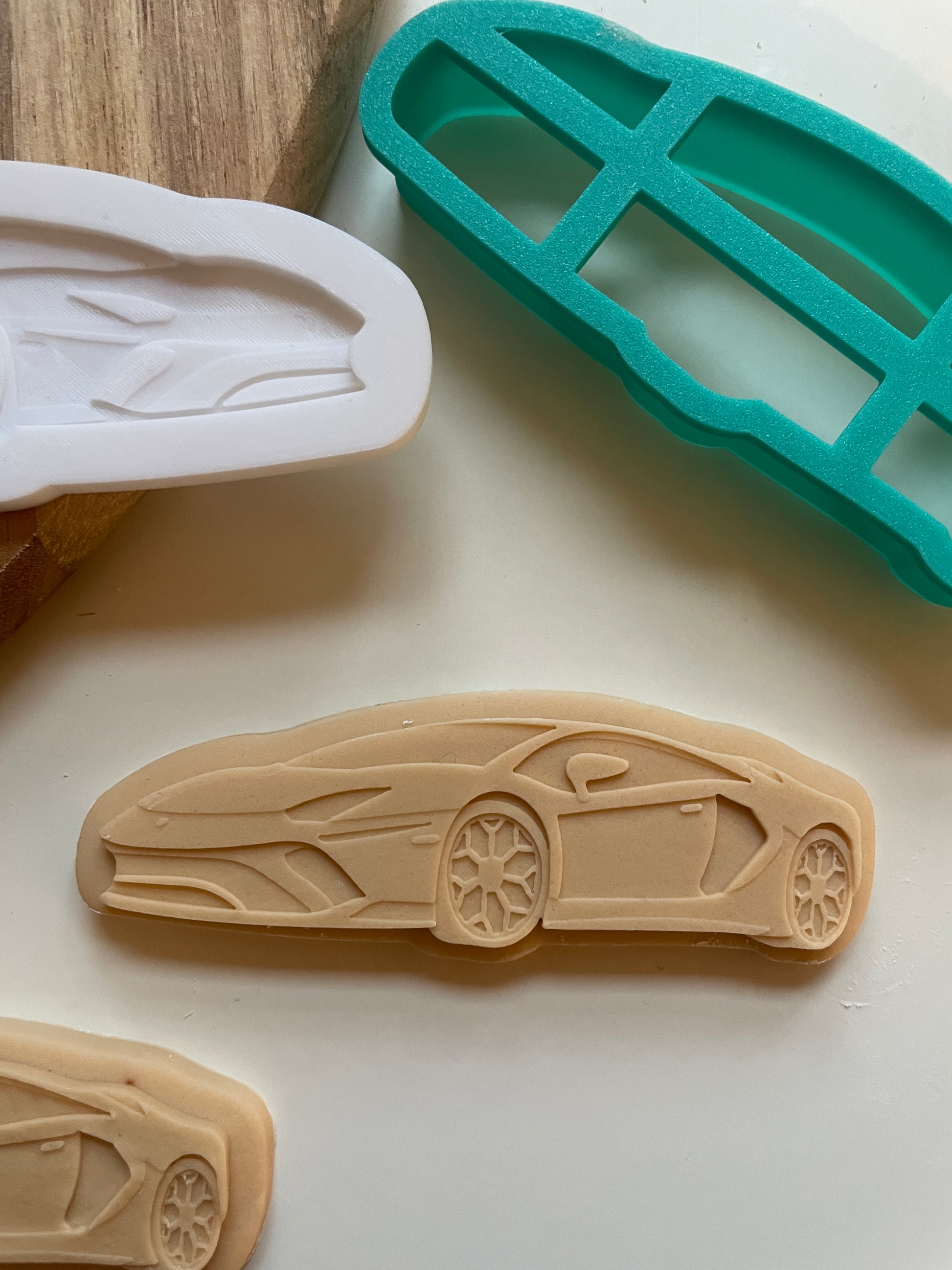 Lamborghini super car Embosser and cutter set for fondant 