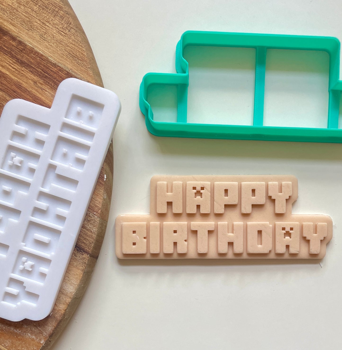 Happy Birthday Mine Craft | Embosser / Debosser And Cutter Set