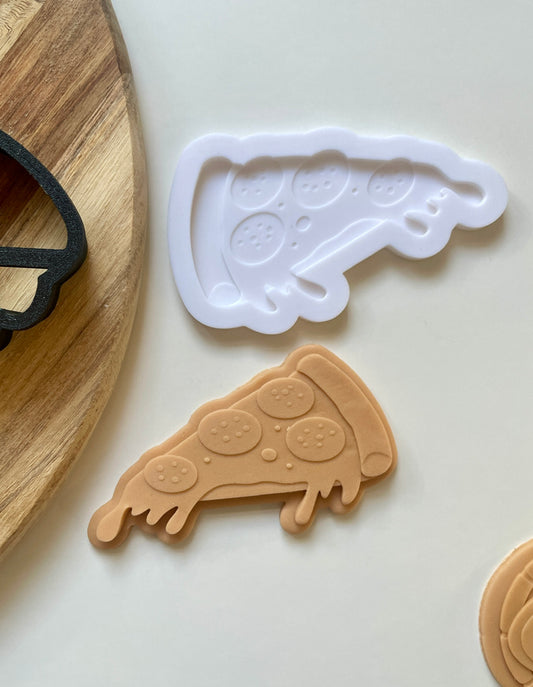 Pizza Slice Pepperoni  | Embosser And Cutter STL File