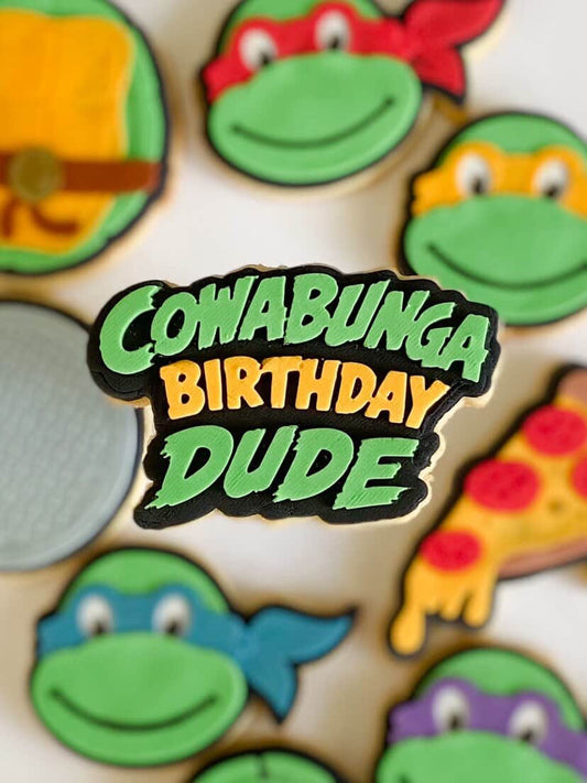 Cowabunga Birthday Dude  | Embosser / Debosser And Cutter Set (Copy)