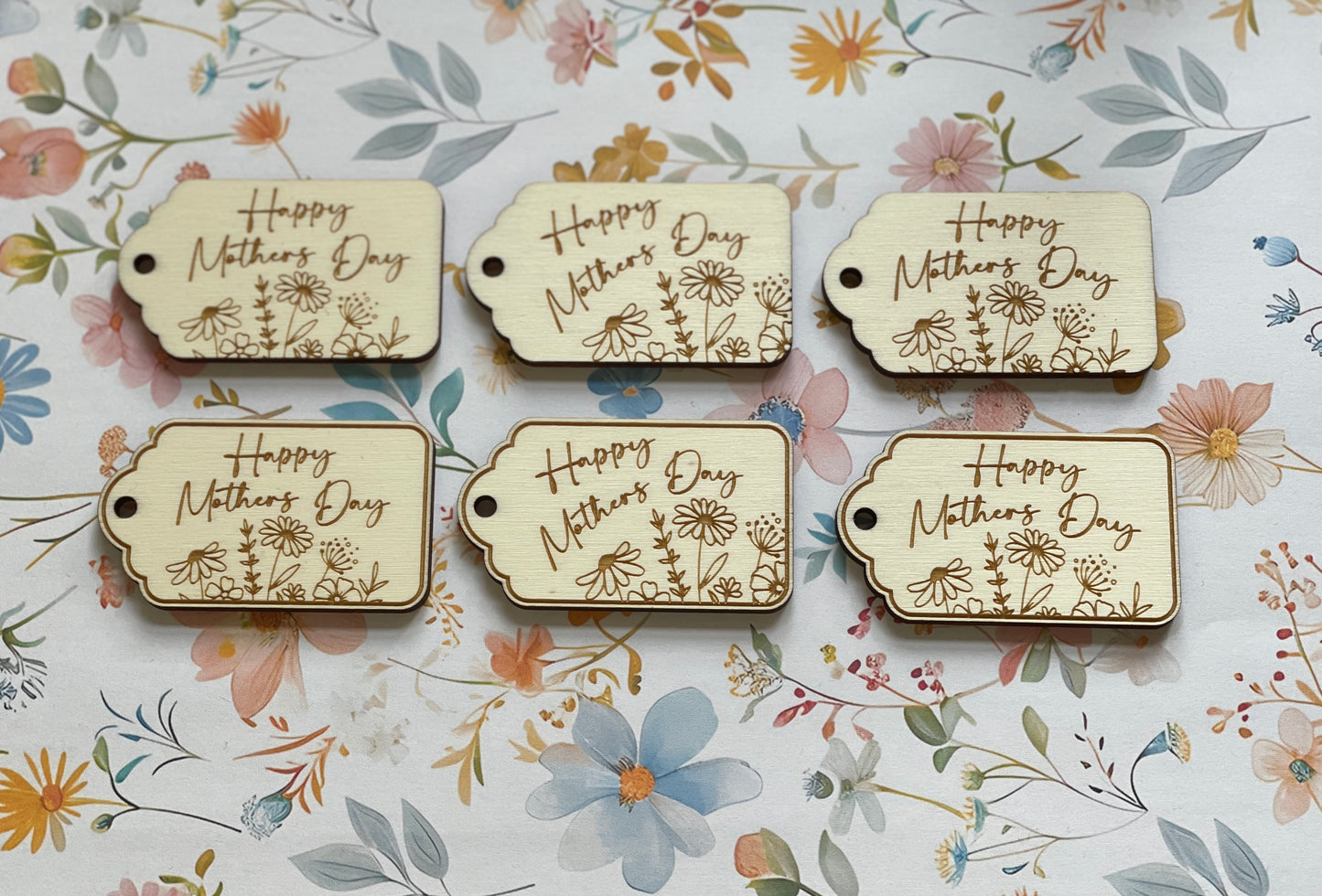 Happy Mother’s Day gift tags. Cake tags.  Wooden tags.