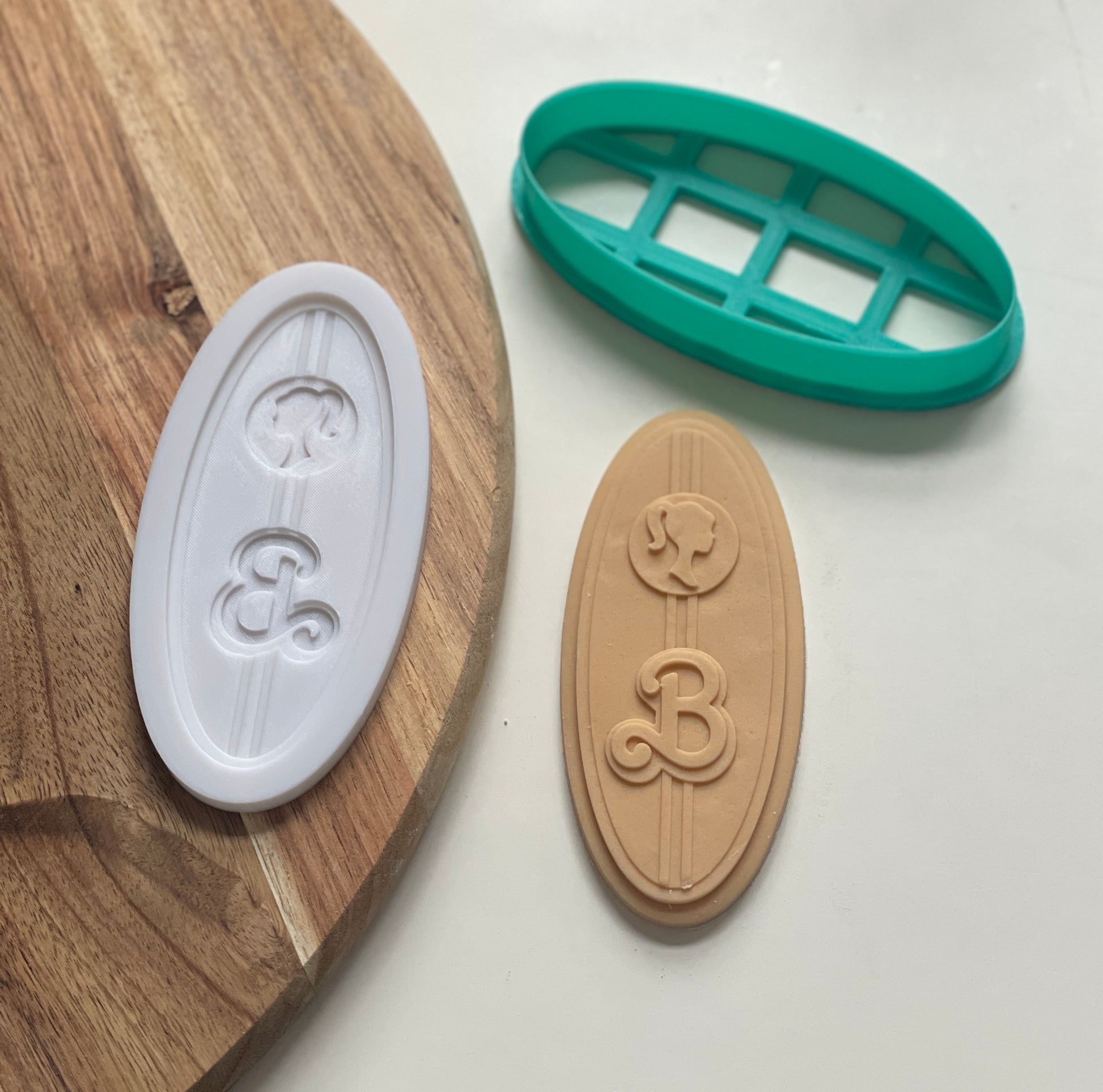 Barbie theme surf board Embosser and cutter set 