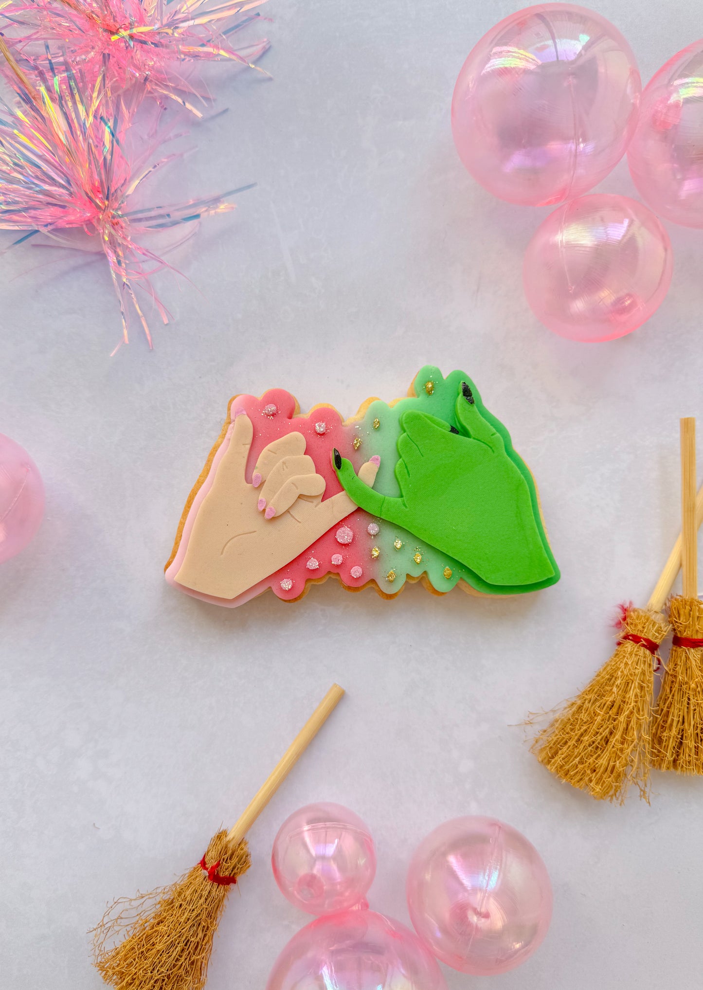 Pink and Green Witch Pinky Promise | Debosser / Embosser And Cutter Set
