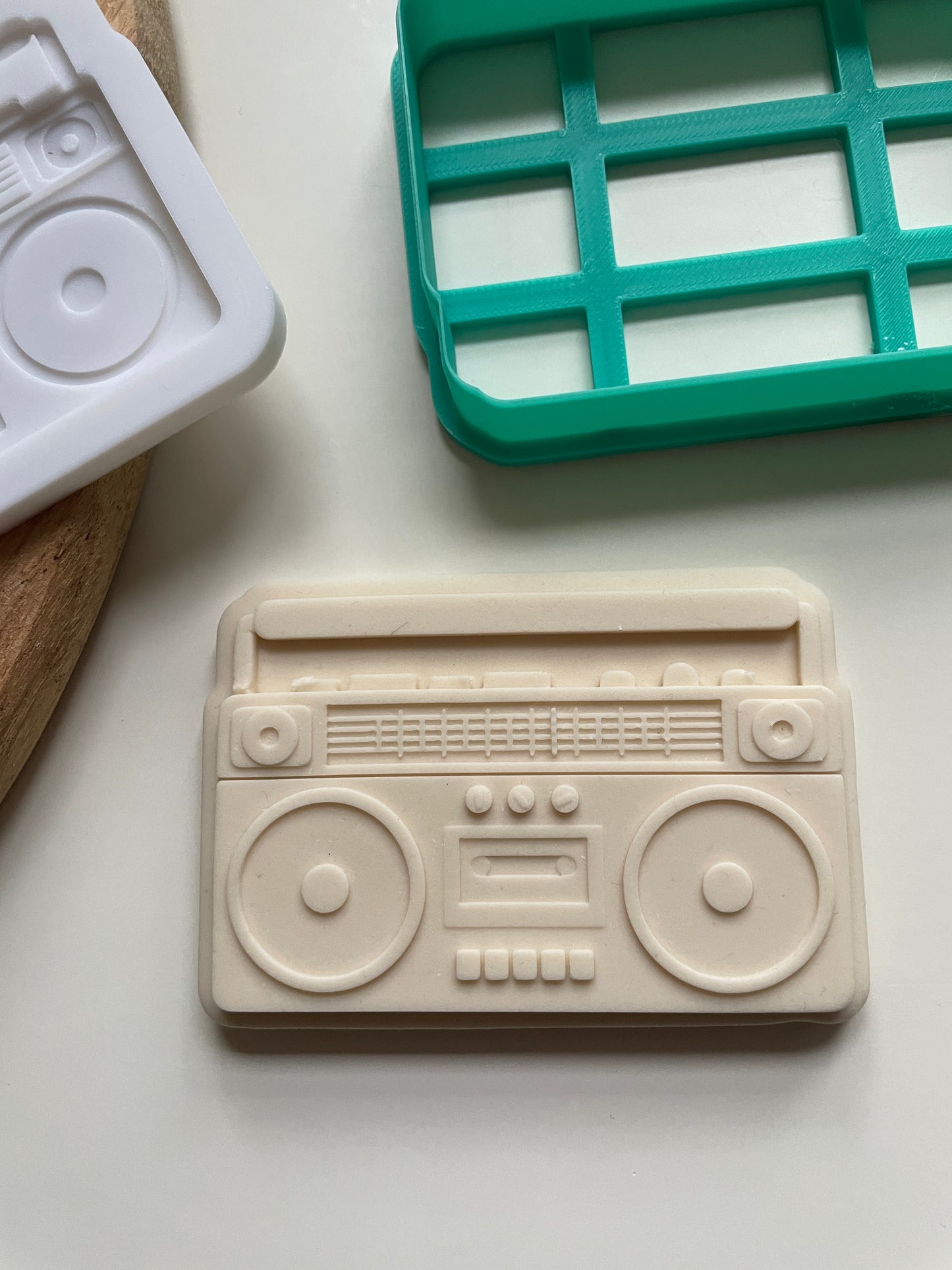 Boom Box Cassette Player | Embosser / Debosser And Cutter Set. 3D Printed Embosser.