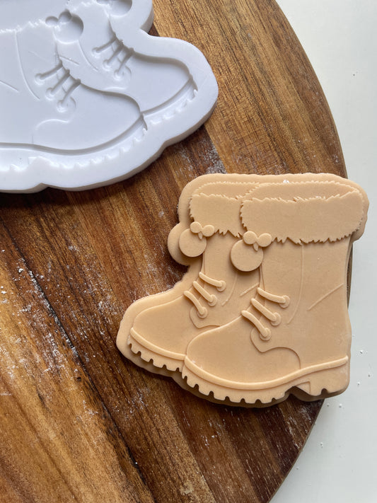 Christmas Winter Snow  Boots | Embosser / Debosser And Cutter Set
