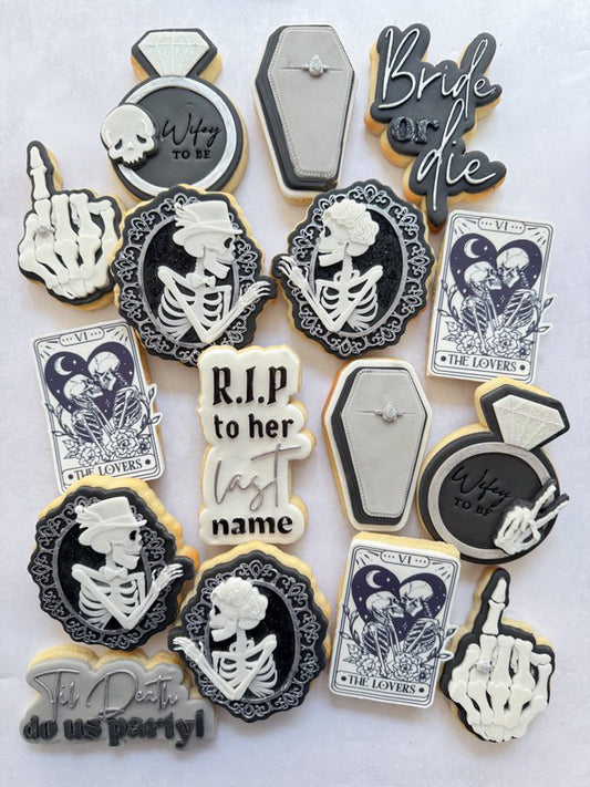 Skeleton Bride And Groom. RIP To The Miss. | Embosser / Debosser And Cutter Set.
