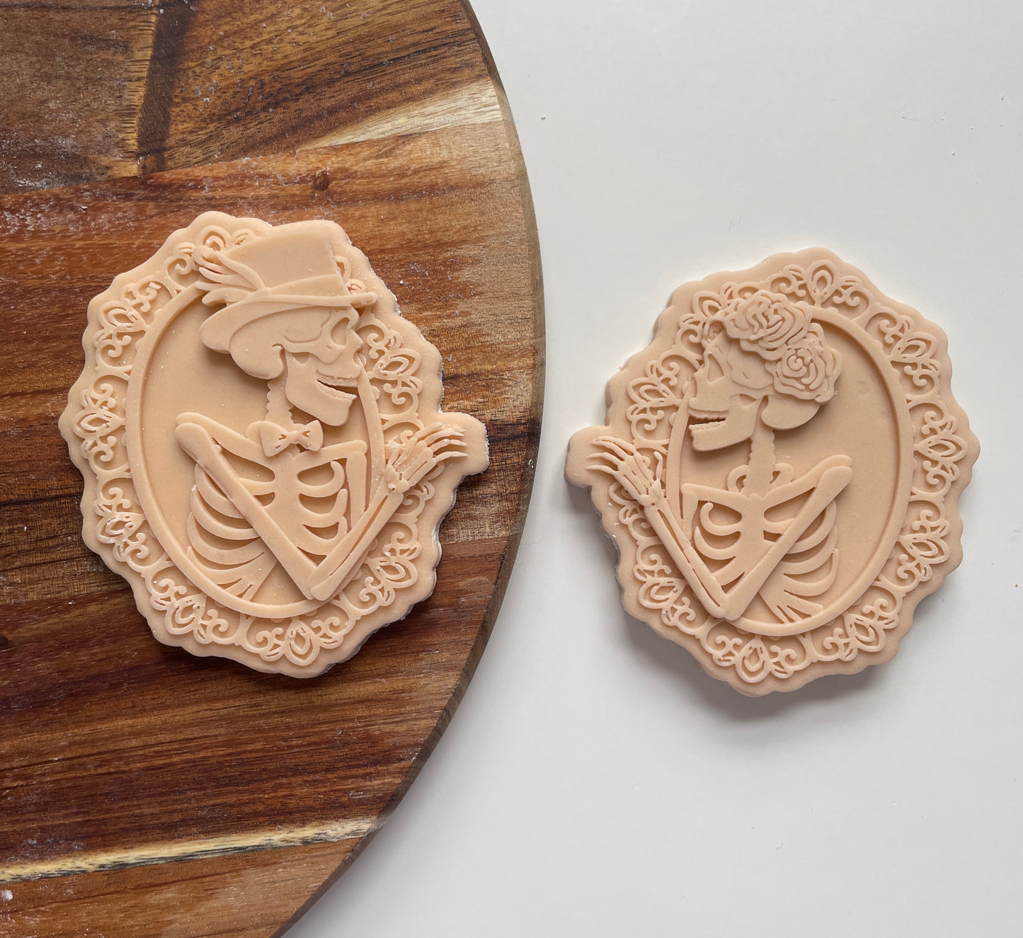 Skeleton Bride And Groom. RIP To The Miss. | Embosser / Debosser And Cutter Set.