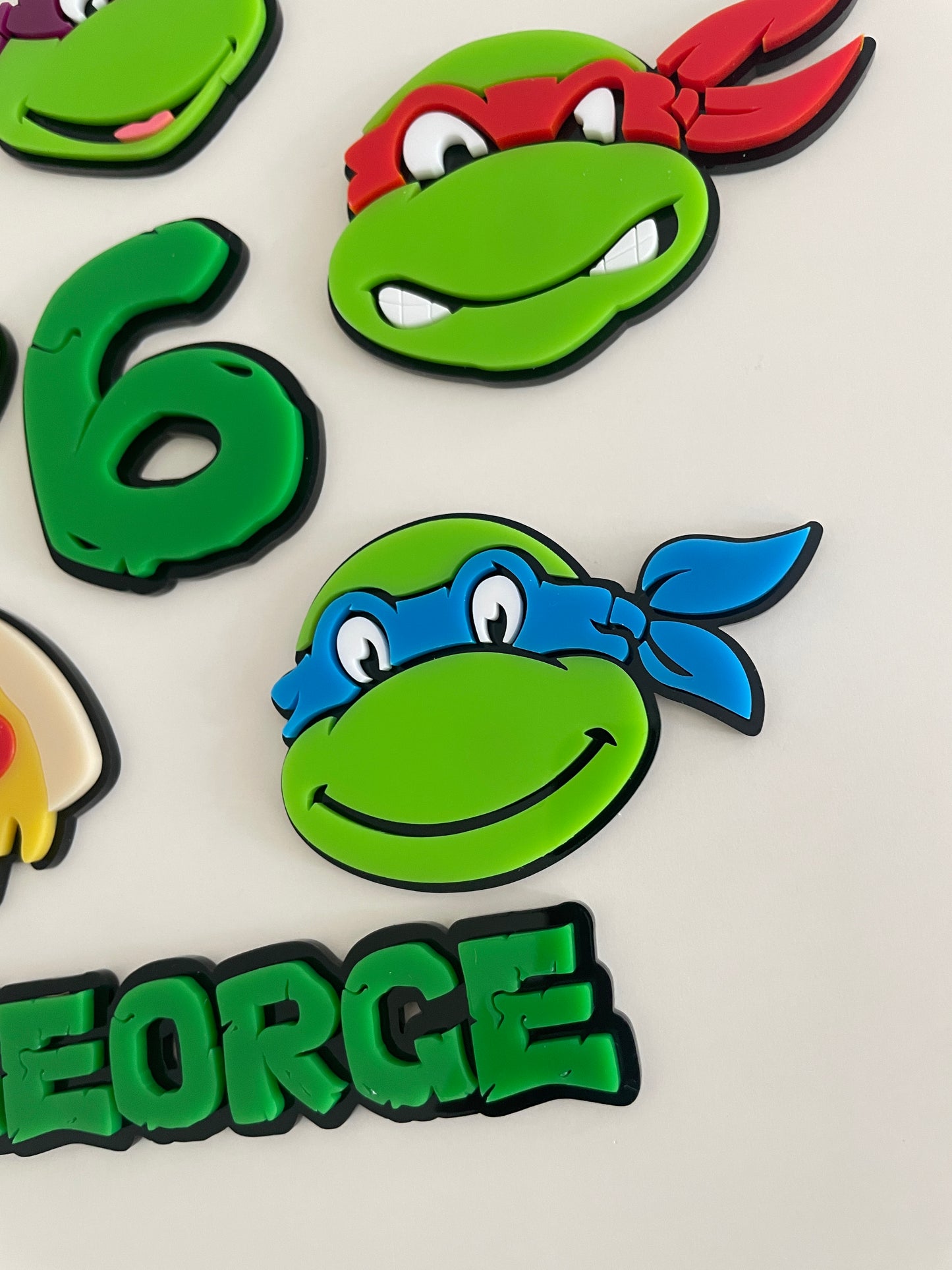 Ninja Turtle Theme Name And Age Charm | Acrylic Charm