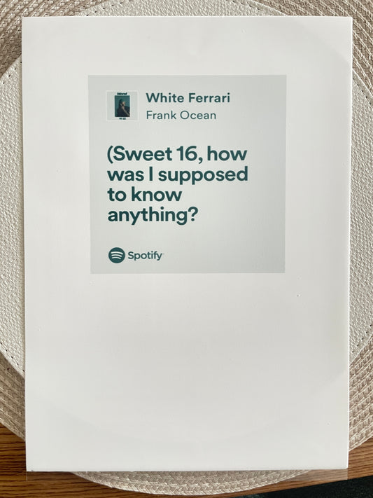 Sweet 16 Frank Ocean Edible Icing.