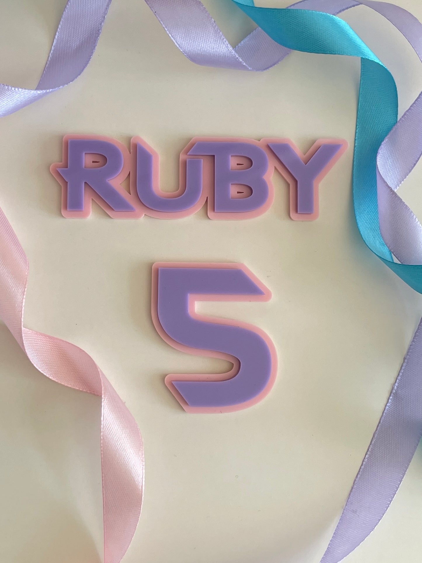 Huntrix Theme Acrylic Name and Age Charm.