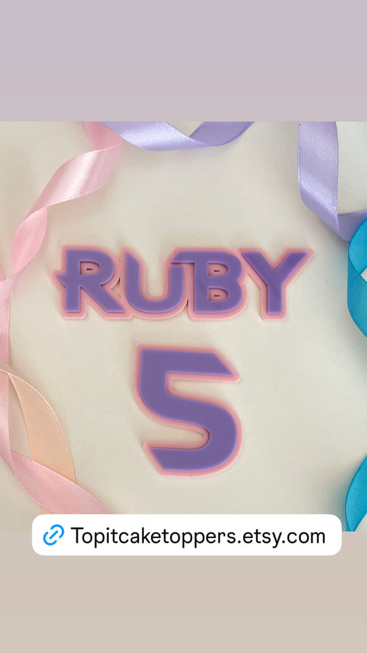 Huntrix Theme Acrylic Name and Age Charm.