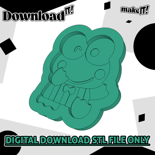 Cute Frog Keroke   | Embosser And Cutter STL File