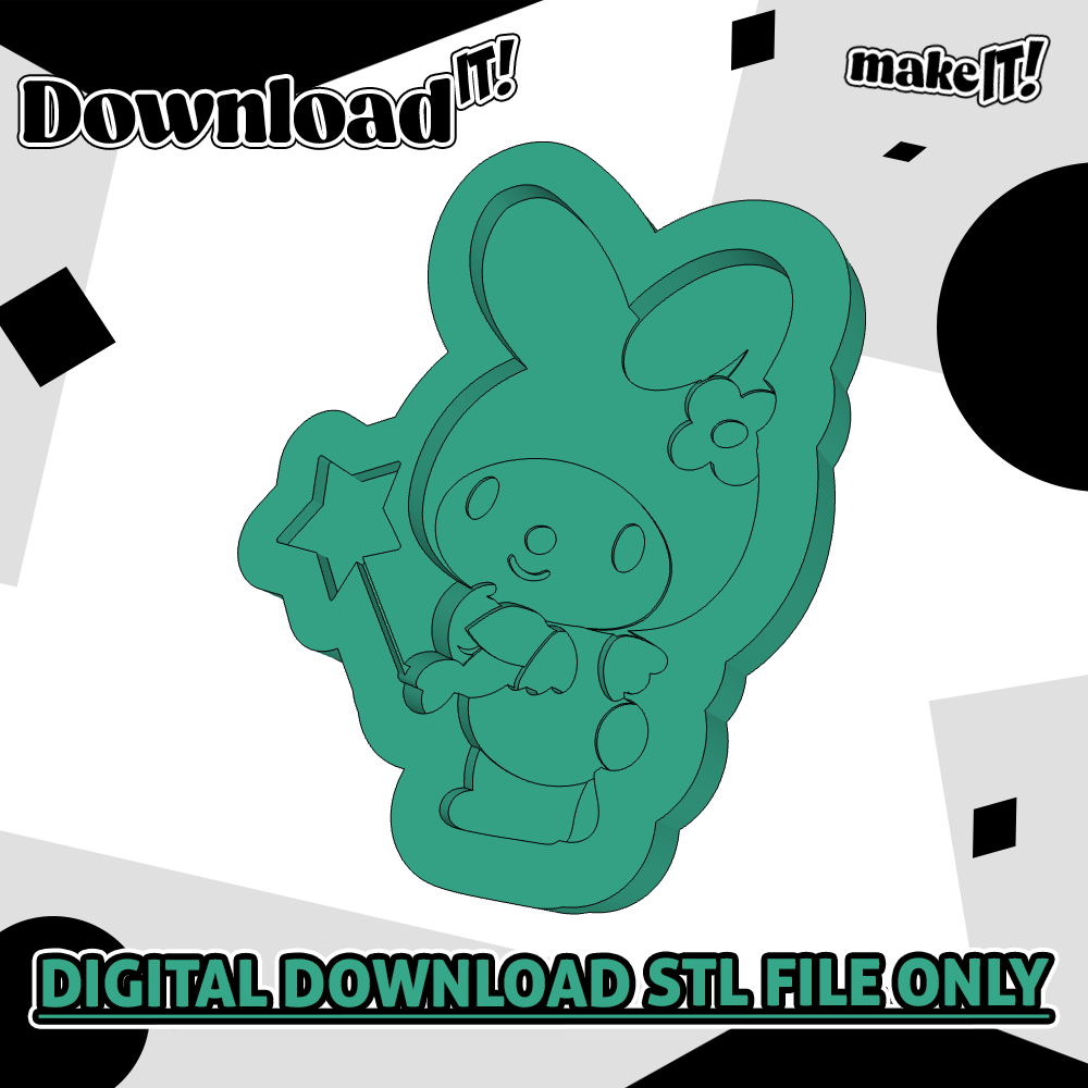 My Melody With Wand | Embosser And Cutter STL File