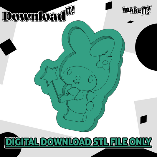My Melody With Wand | Embosser And Cutter STL File