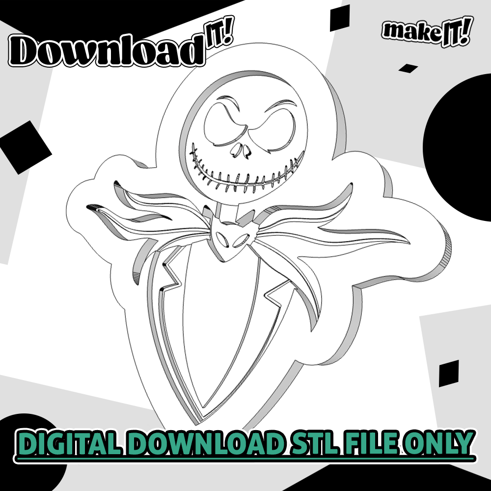 Jack Skellington Embosser & Cutter STL File
