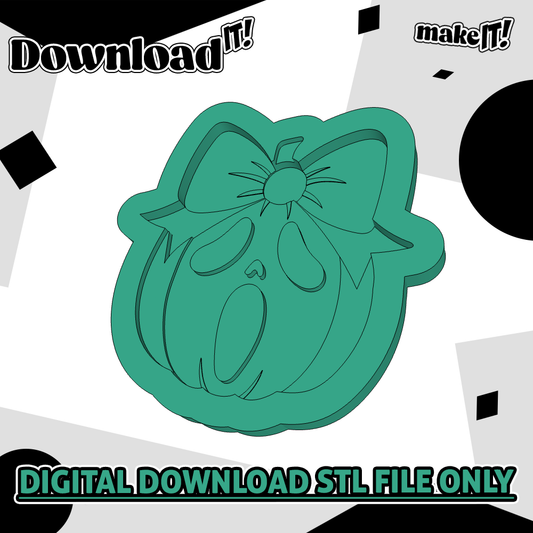 Ghoul Pumpkin | Embosser And Cutter STL File