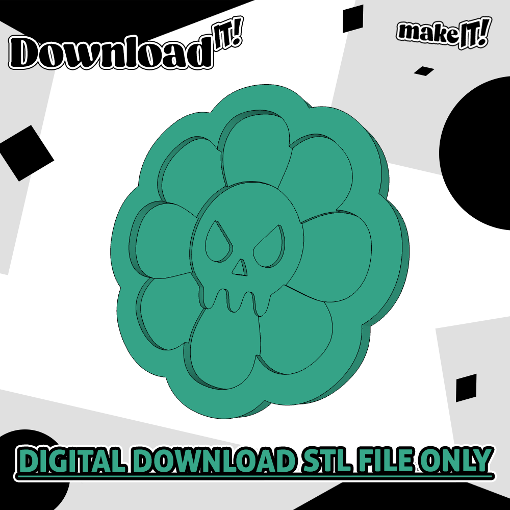 Skull Flower | Embosser And Cutter STL File