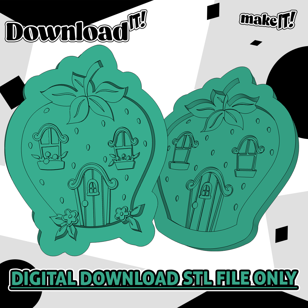 Strawberry House / Cottage | Embosser And Cutter STL File