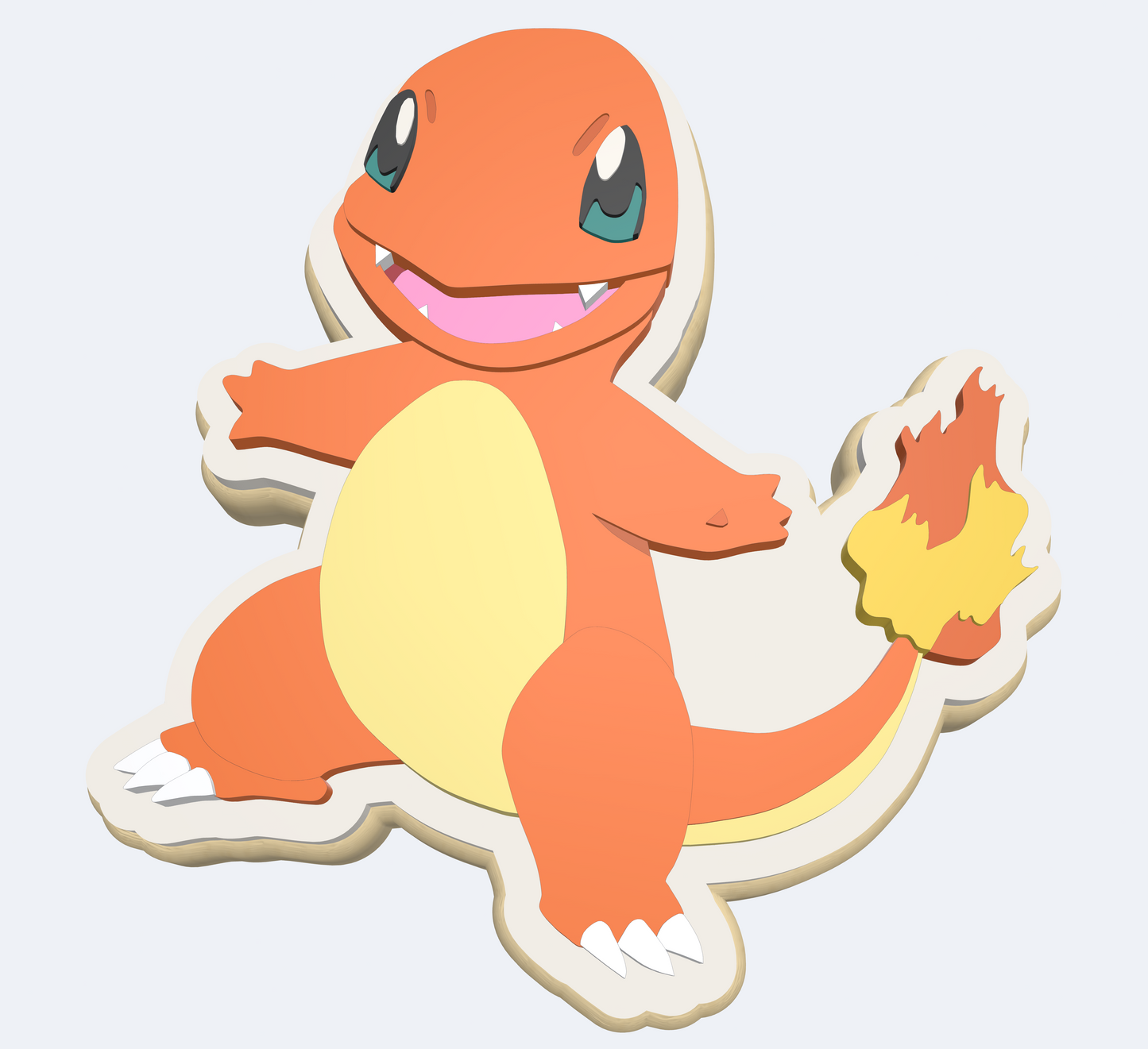 Charmander Pokemon | Embosser And Cutter STL File