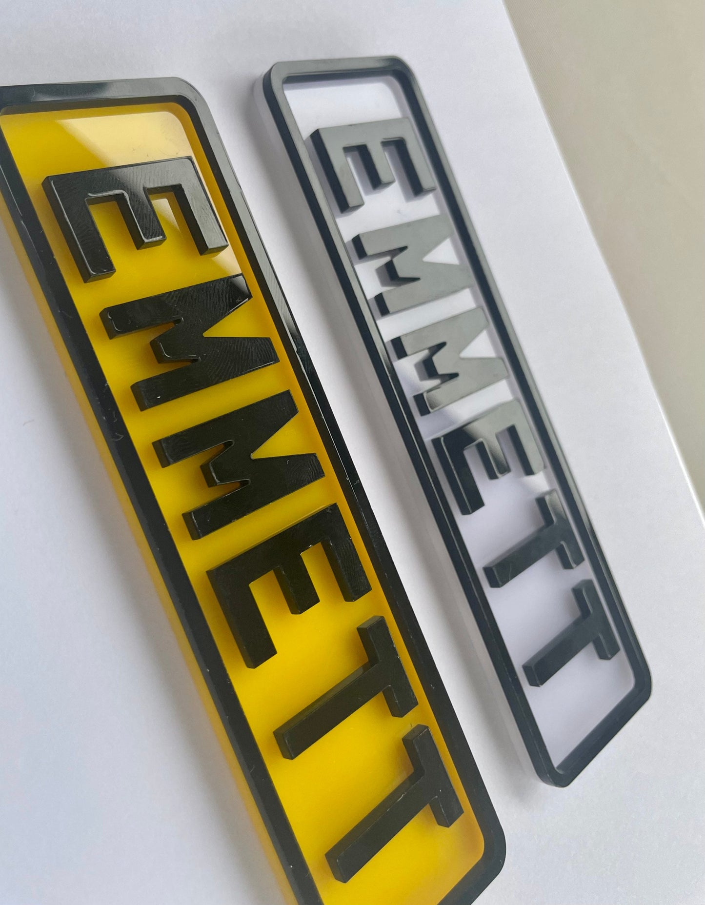 Mini personalised number plates. Acrylic. Bedroom door name signs. Kids Mini car plates. Decor. Buggy plates.  Car reg door signs.