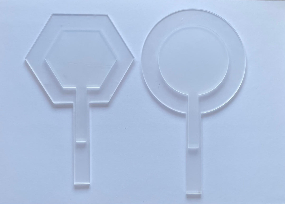 Sold Sign Cake Topper File Blank acrylic cake toppers / paddles / signs. Craft blanks. 6 inch Cle ...