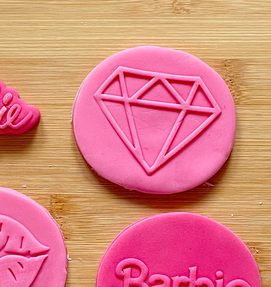 Diamond debosser. Geometric diamond cookie debosser. Embossed diamond effect for fondant / cookies.
