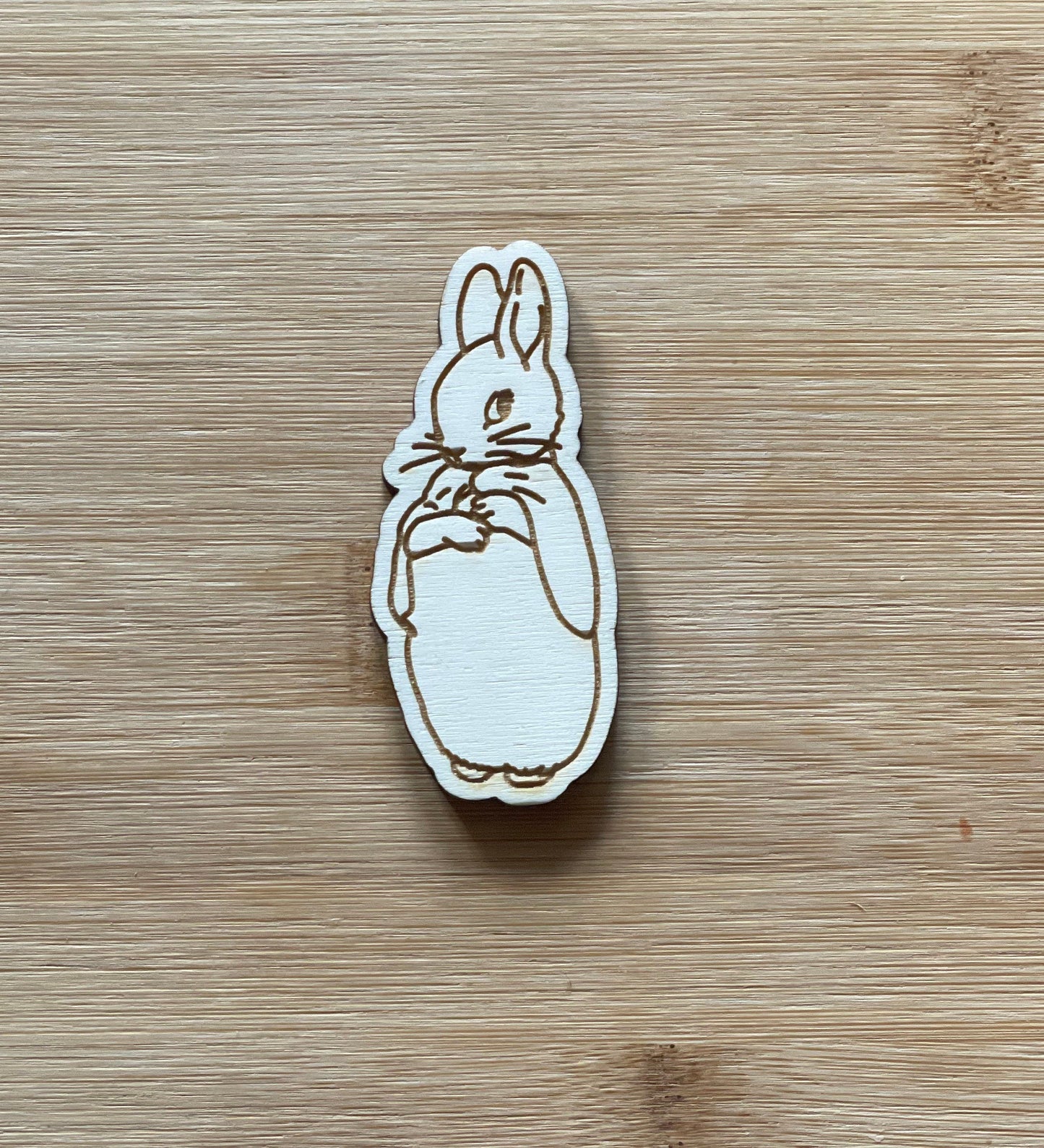 Wooden rabbit cake topper set. Wooden fence. Carrot toppers. Wooden duck.
