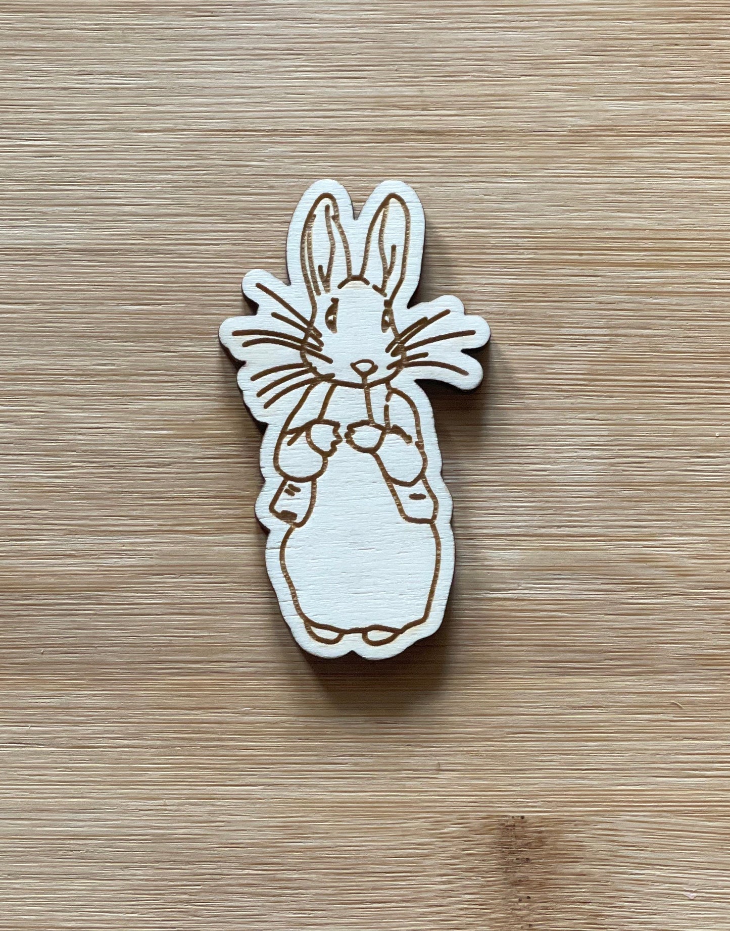 Wooden rabbit cake topper set. Wooden fence. Carrot toppers. Wooden duck.
