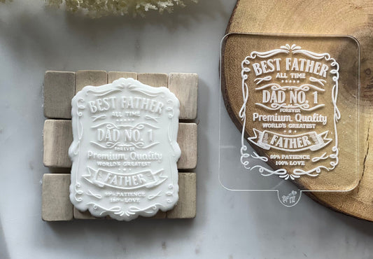 Best Dad Whiskey Design | Debosser / Embosser And Cutter Set