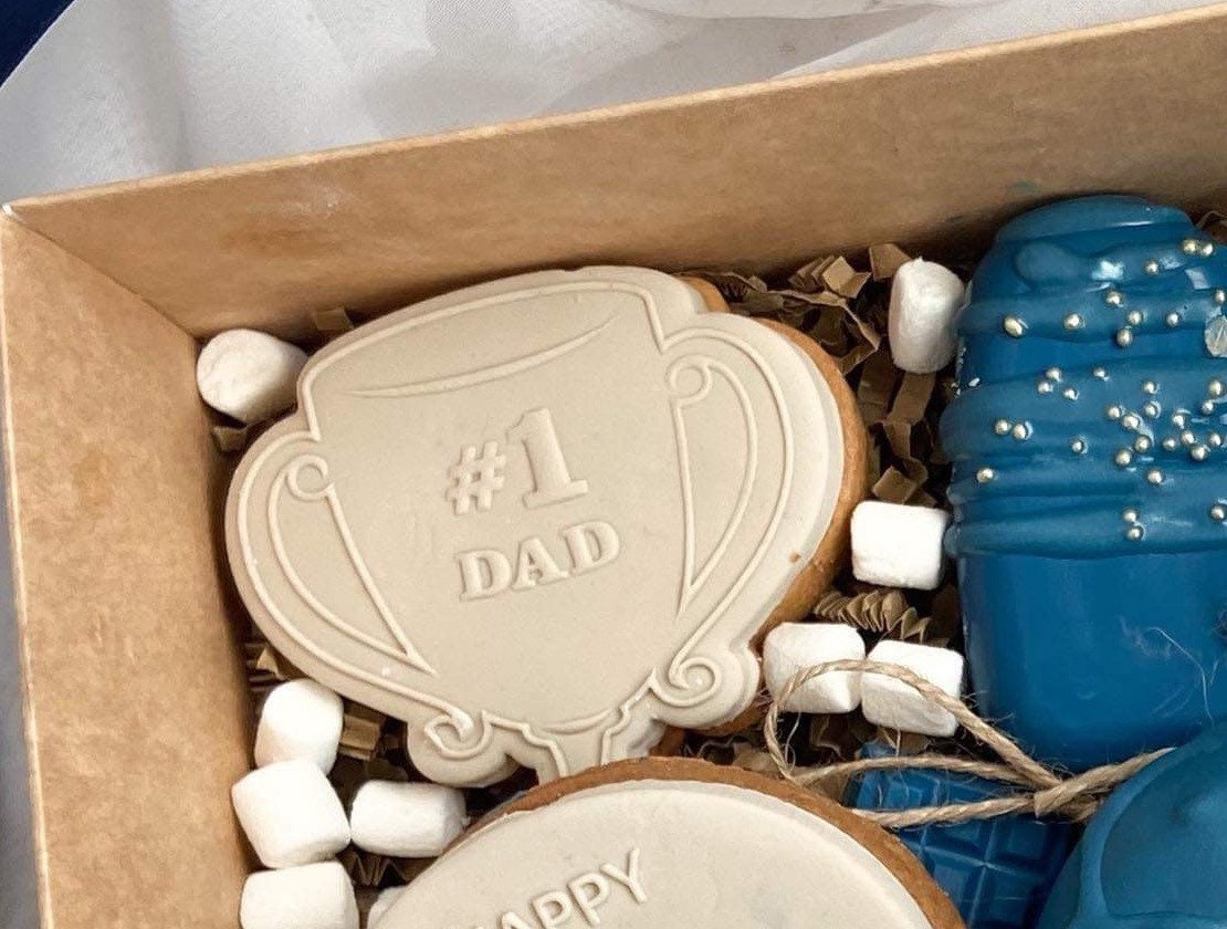 Number One Dad Trophy | Debosser And Cutter Set