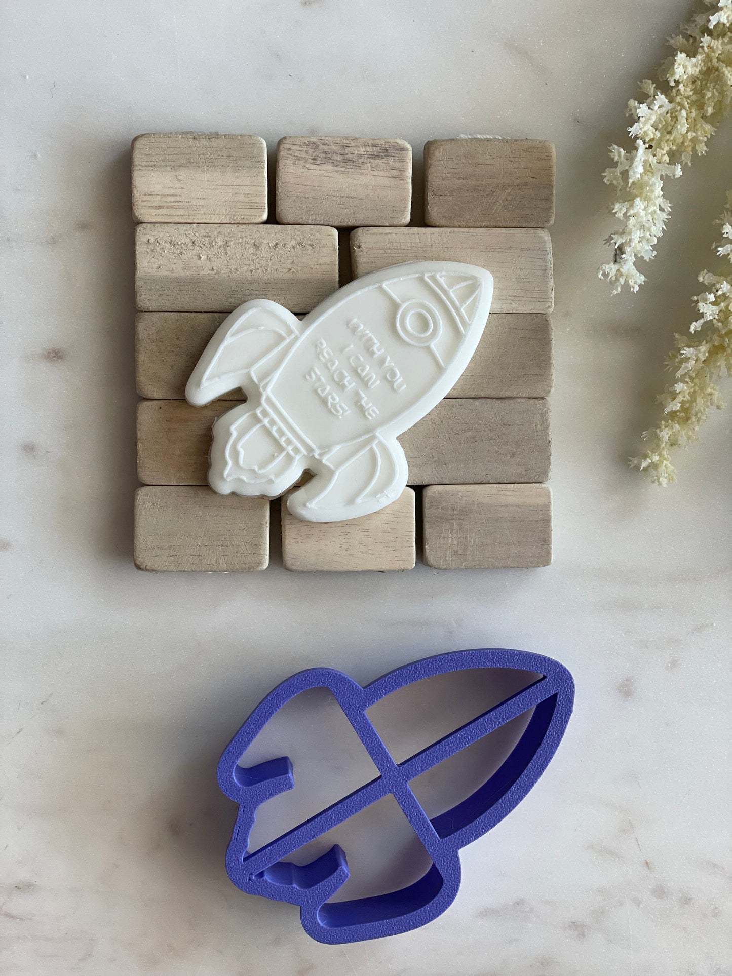 Rocket cookie debosser and cutter. With you I can reach the stars.