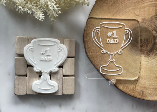 Number One Dad Trophy | Debosser And Cutter Set