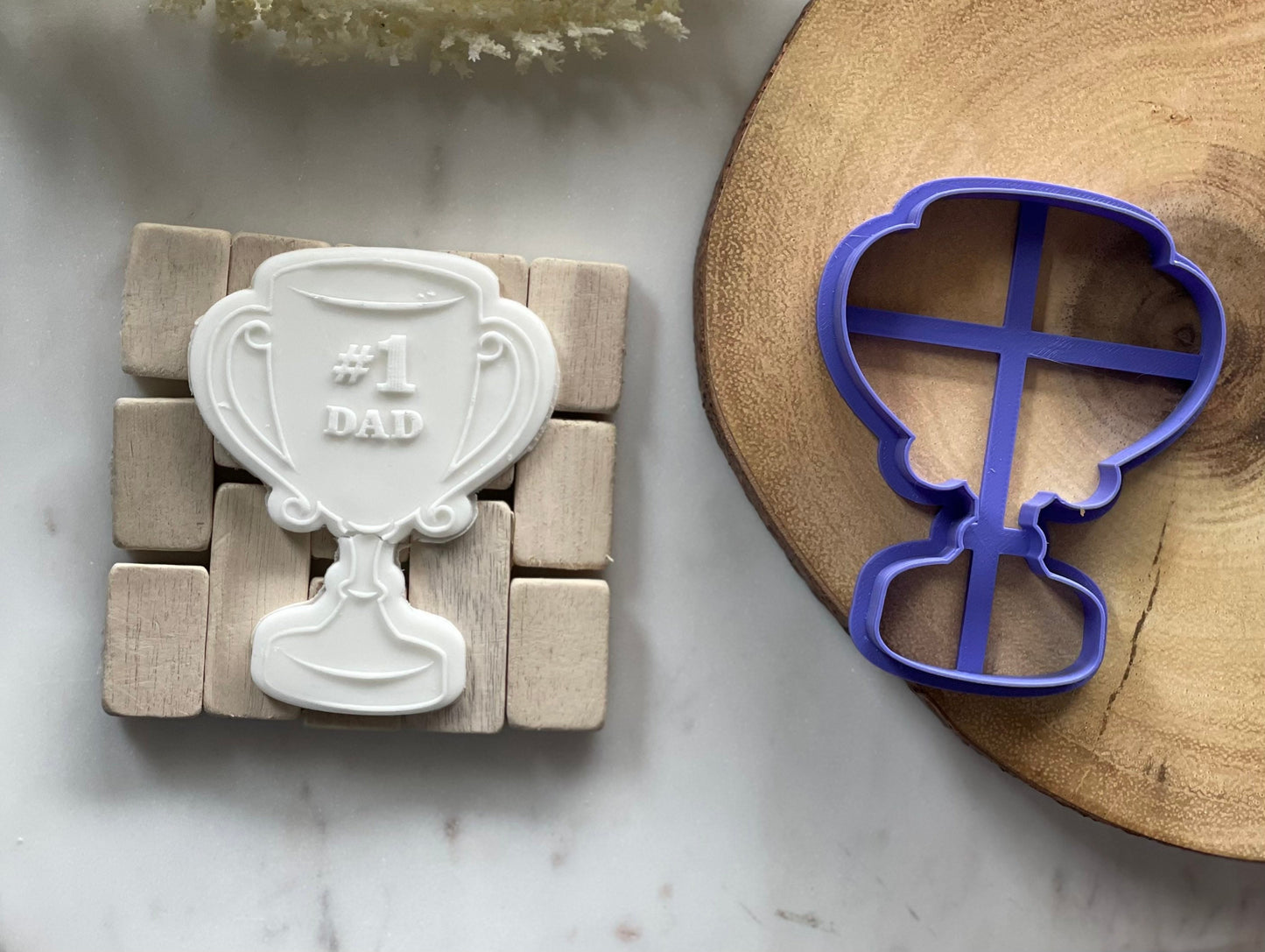 Number One Dad Trophy | Debosser And Cutter Set