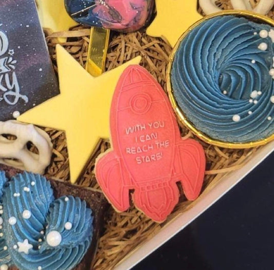 Rocket cookie debosser and cutter. With you I can reach the stars.