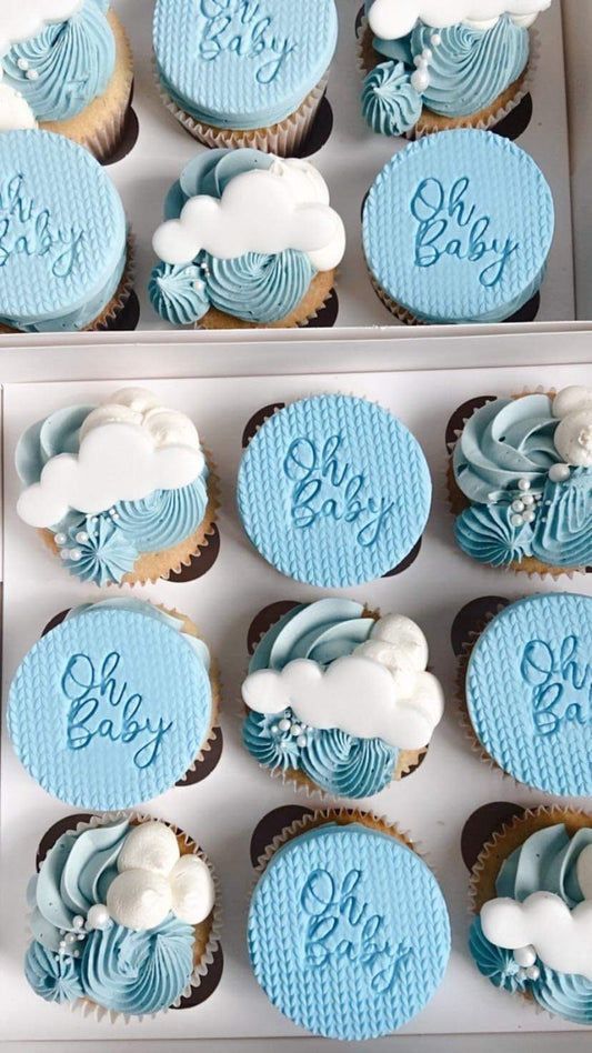Oh baby fondant stamp. Baby Boy / Baby Girl  Cookie stamp. Craft stamp.