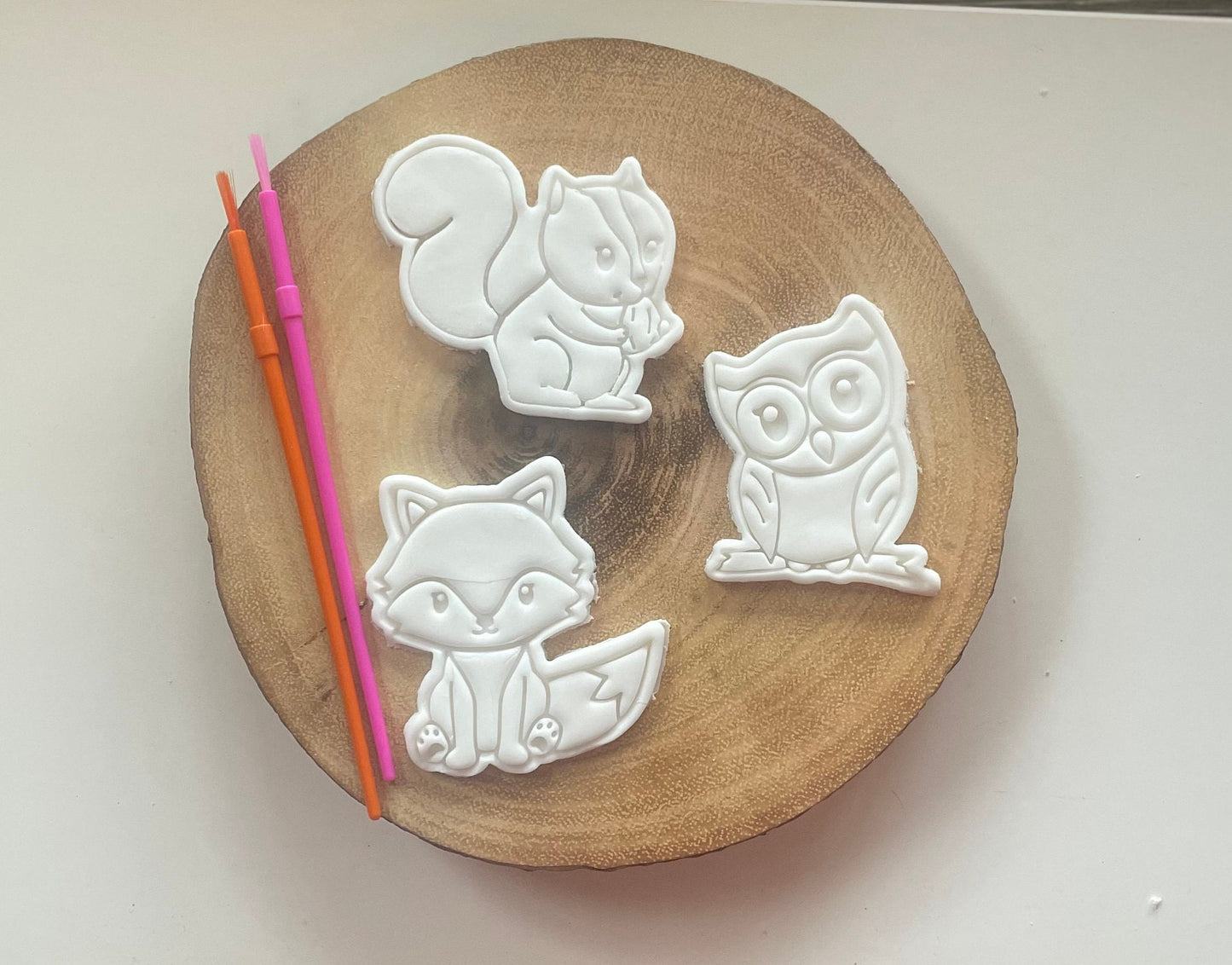 Squirrel stamp and cutter. Paint your own cookies.