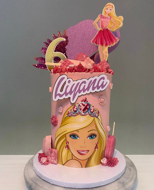 Edible Icing image. Girlie doll face.