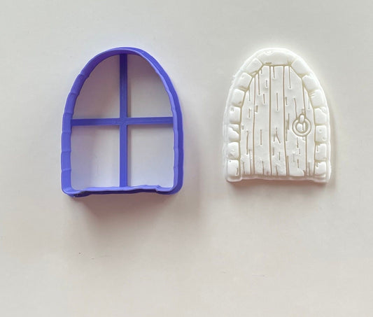 Fairy door stamp and cutter. Cute fairy door. Fondant and cookie cutter.