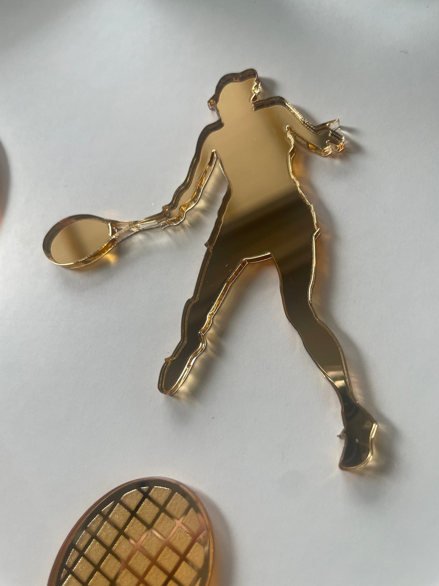 Tennis cake charms. Ladies / Mens Acrylic tennis charms.
