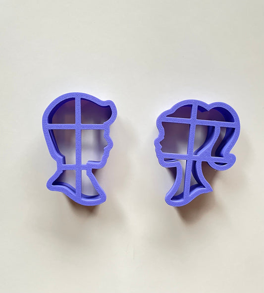 Doll head cookie cutter. Girl head. Boy head.