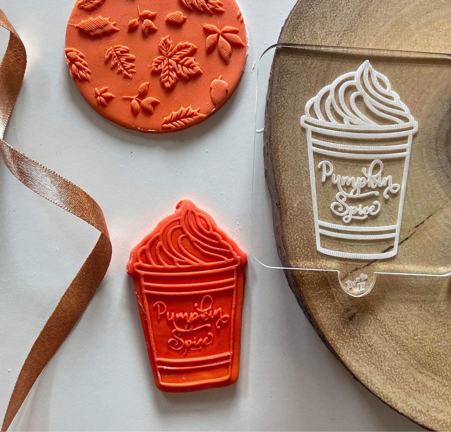 pumpkin spice cup  debosser and cutter for biscuits