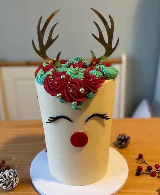 Rudolf Reindeer Cake Topper Set | Customise colours.