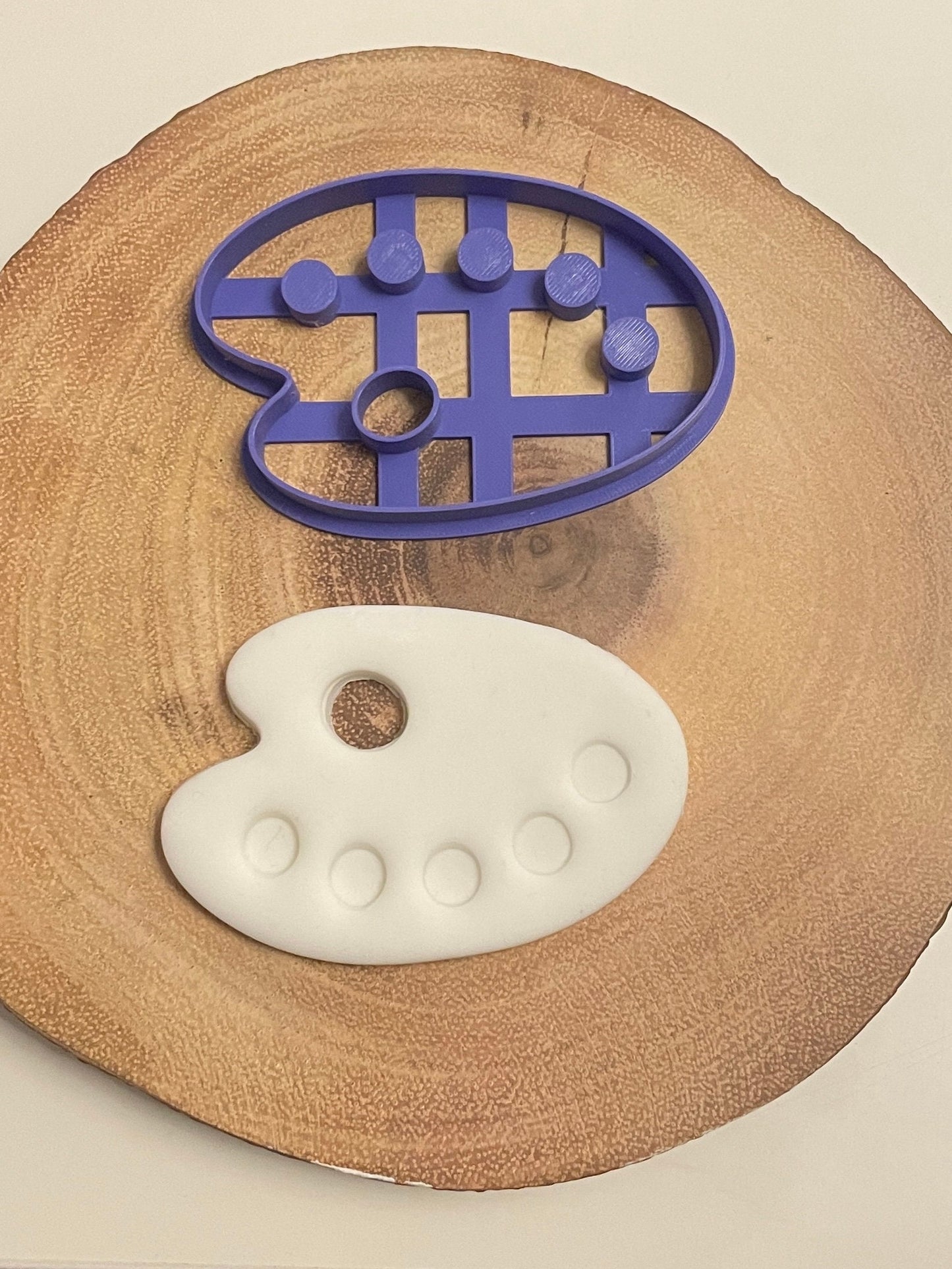 Paint palette cookie stamp and cutter. Paint your own cookies.