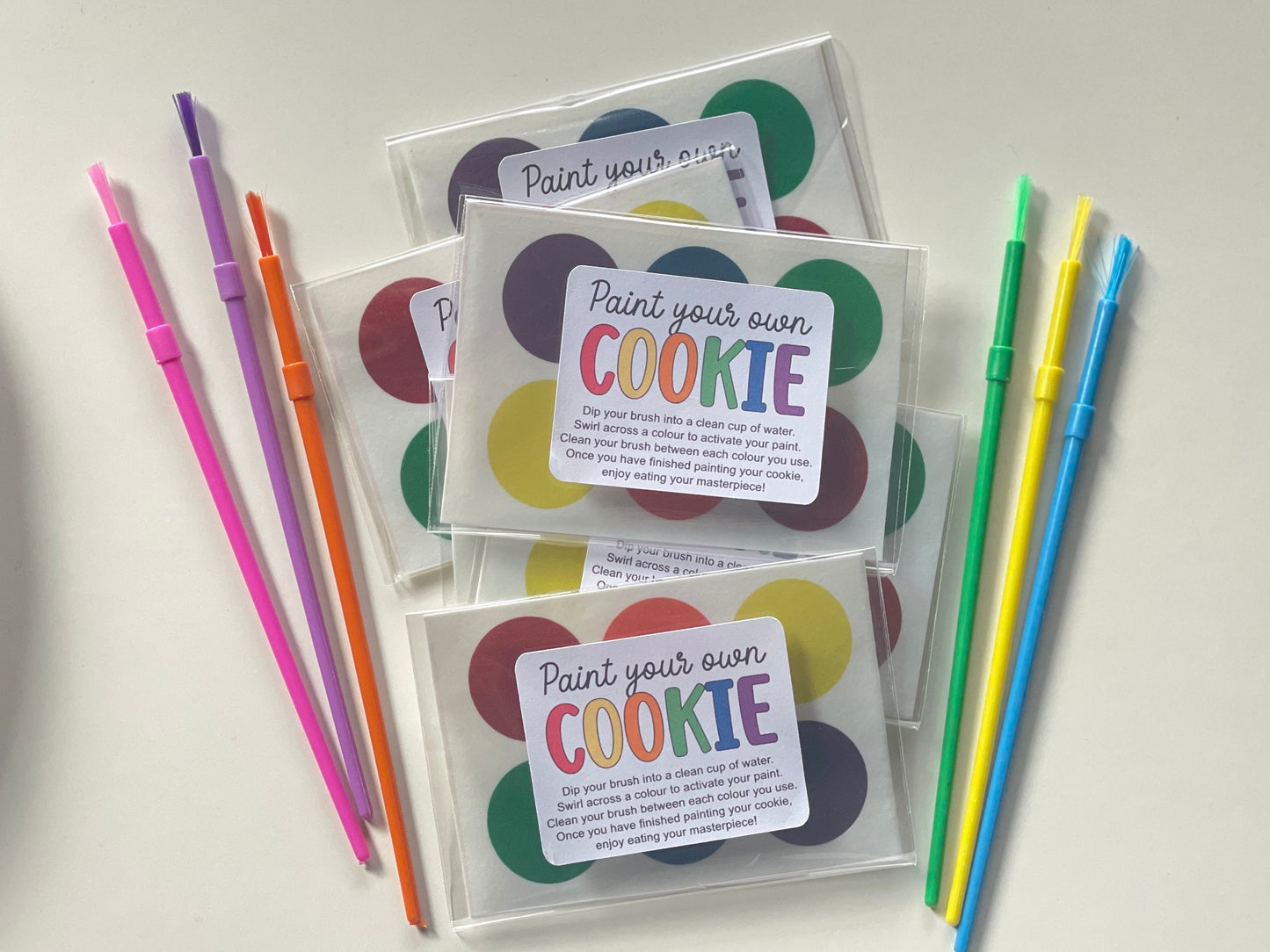 Edible Paint Palette And Brush Sets. 6 pack. PYO Paint Palette.