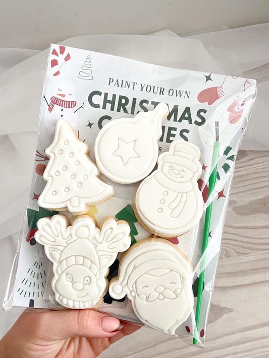 Christmas cookie stamps and cutters. Santa, Reindeer, Christmas tree, bauble, snowman. PYO cookies.