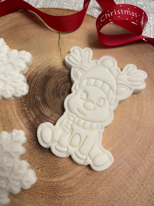 Christmas reindeer stamp and cutter. Paint your own cookies.