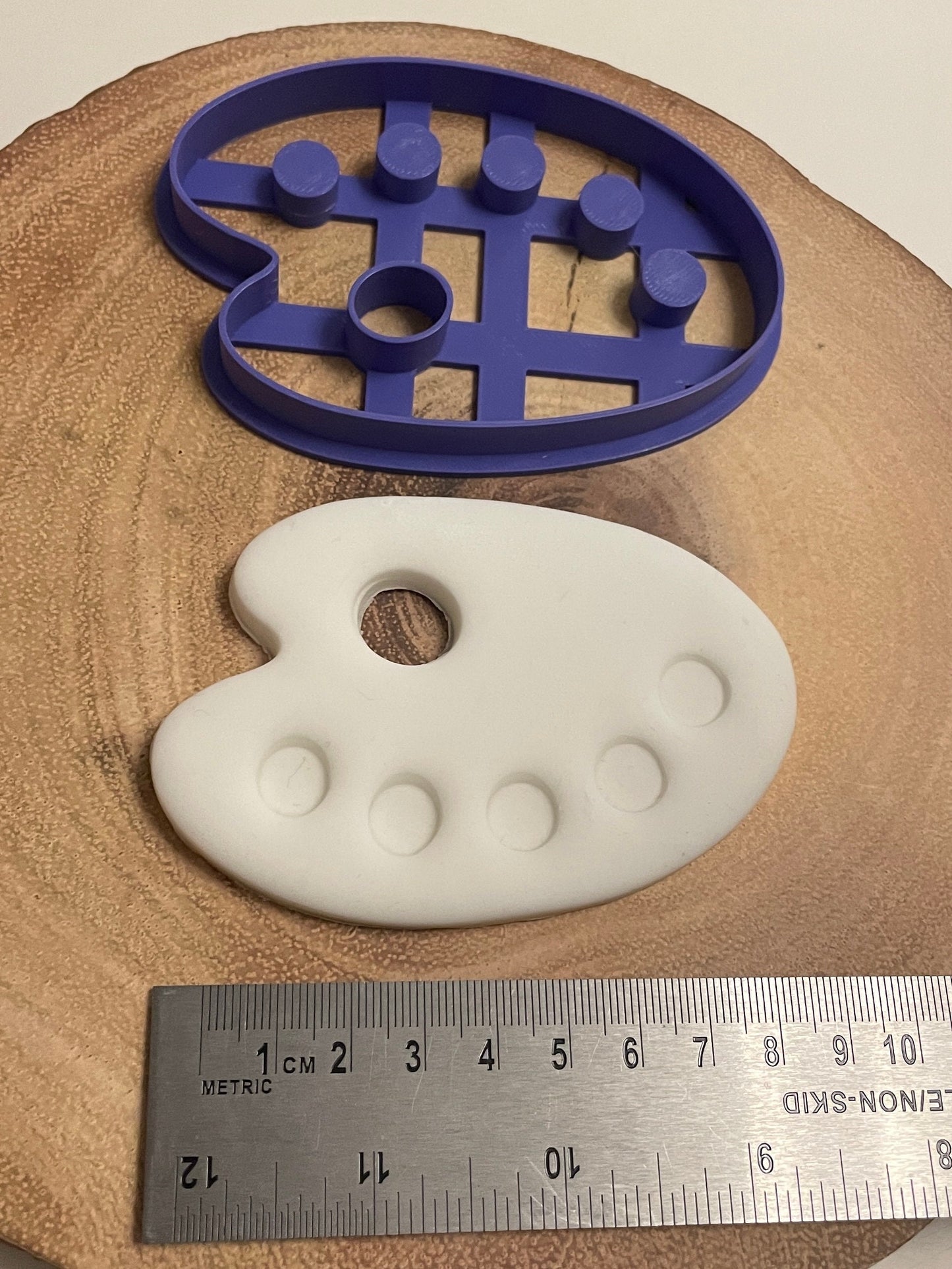 Paint palette cookie stamp and cutter. Paint your own cookies.