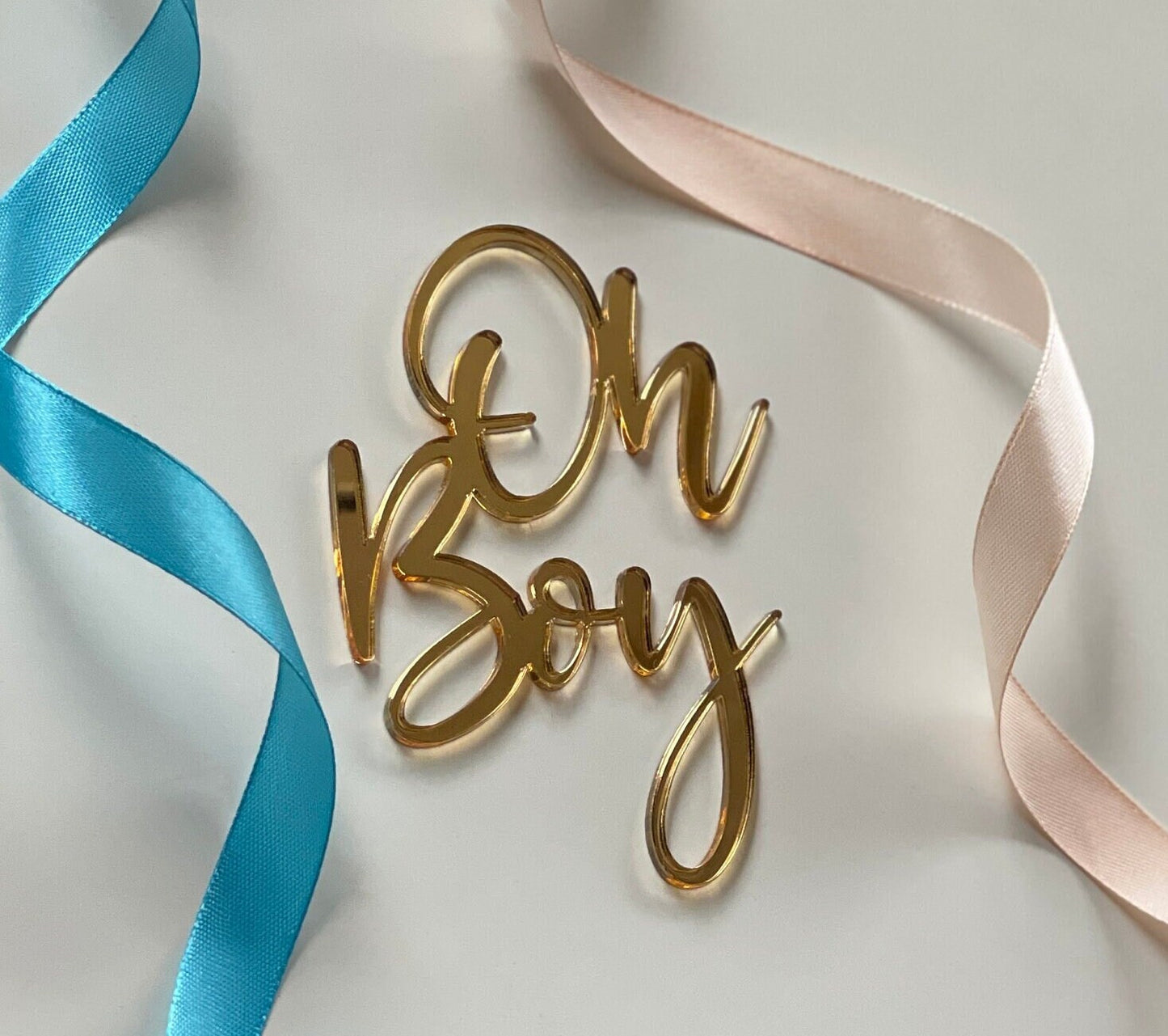 Oh Boy Acrylic cake charm